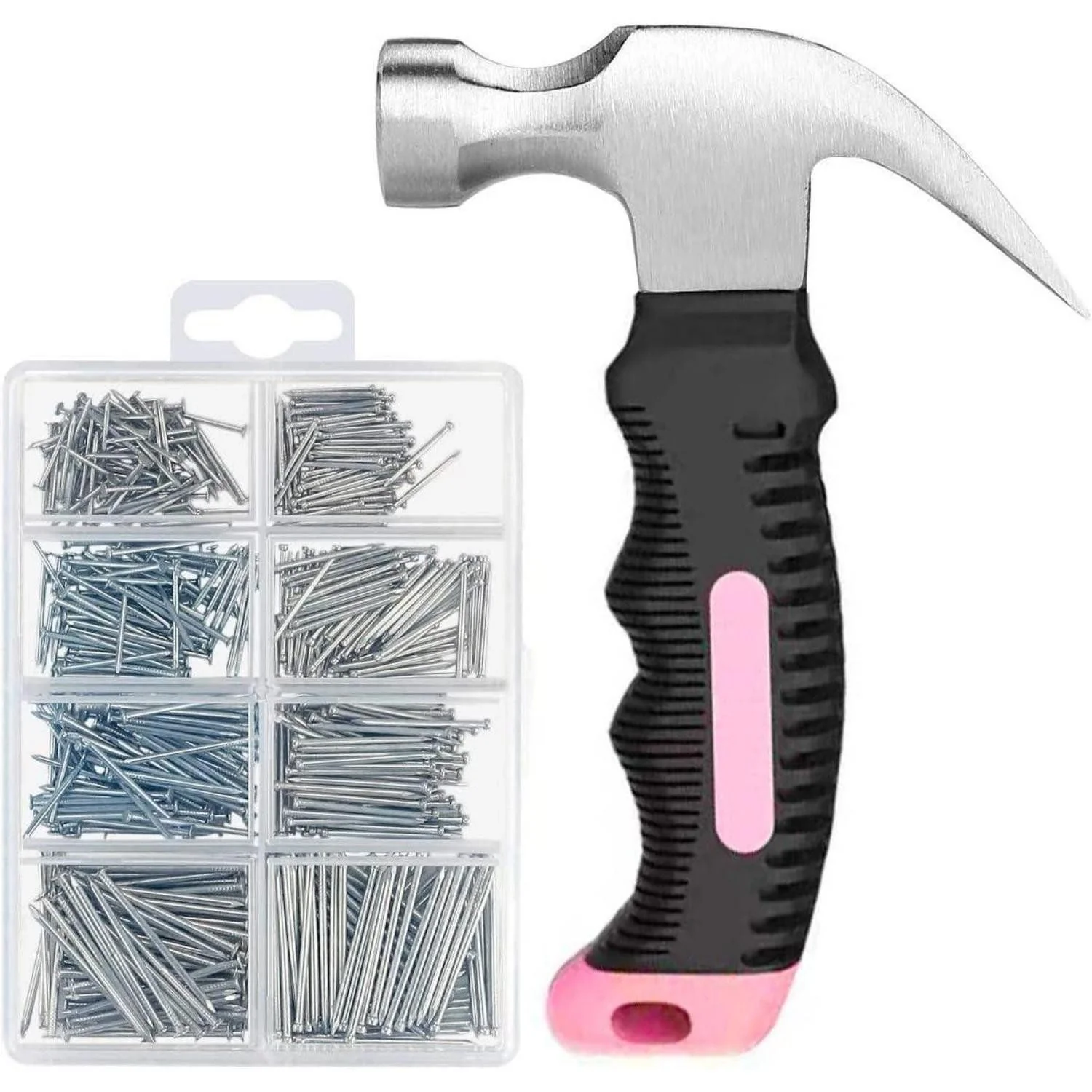 LUXUSKOLLEKTION Mini Hammer Set mit 560 Nägeln im Organizer